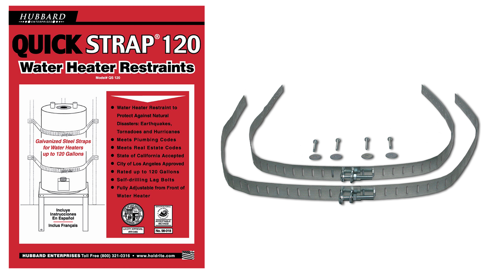 Water Heater Strap 120gal,No QS120, Hubbard Enterprises eBay