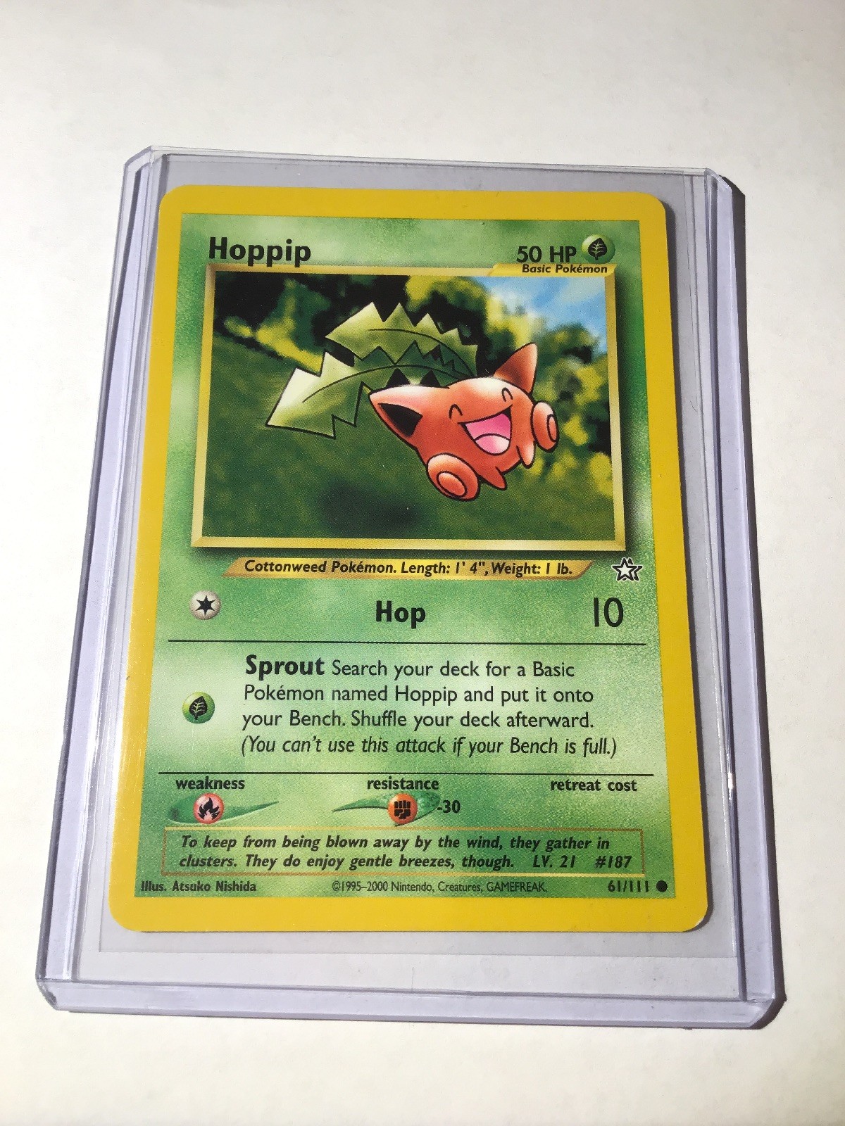 HOPPIP - Neo Genesis Set - 61/111 - Common - Pokemon Card - Unlimited - NM