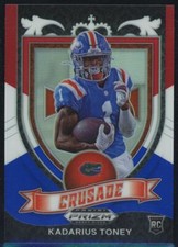 2021 Panini Prizm Draft Picks Kadarius Toney Rookie Crusade Red White Blue Prizm