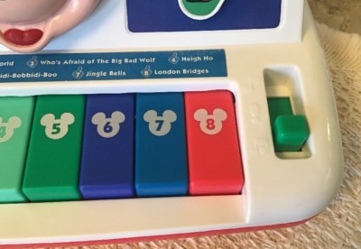 鍵盤楽器 mickeyS Mickey Mouse Musical Keyboard - RARE, Minnie & Goofy Dance Up