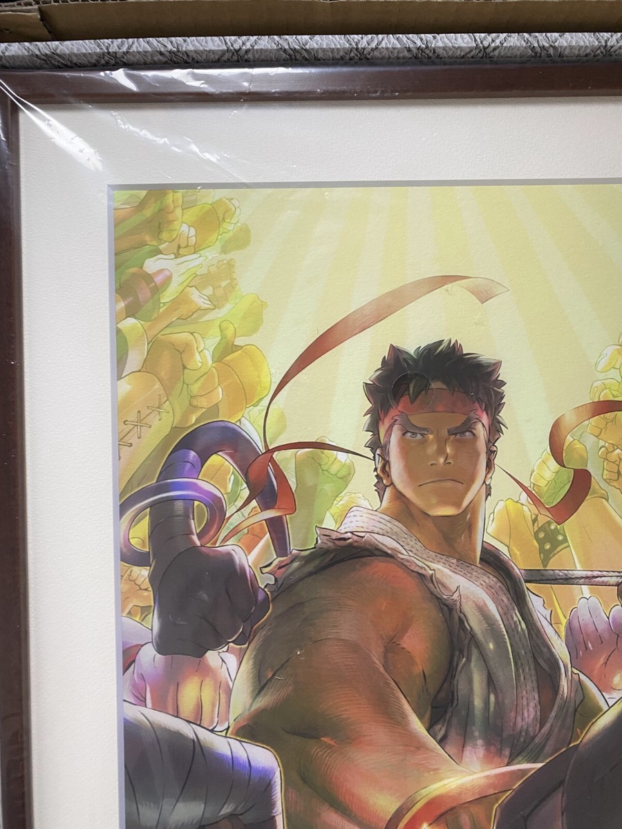 Street Fighter 30th Anniversary Framed Graphic Art A3 with Serial