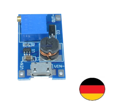 5 x MT3608 DC-DC Step Up Boost Modul 2A mit Micro USB 2V-24V auf 5V-28V