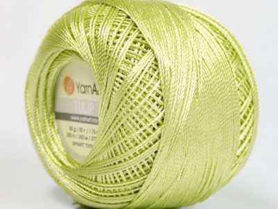 Willow Green YarnArt Tulip Size 10 Microfiber Thread #52264 50gr Crochet XStitch
