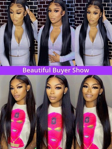 straight bone human hair lace front wig Brazil 13x4 13x6 front human hair wig - Picture 4 of 22