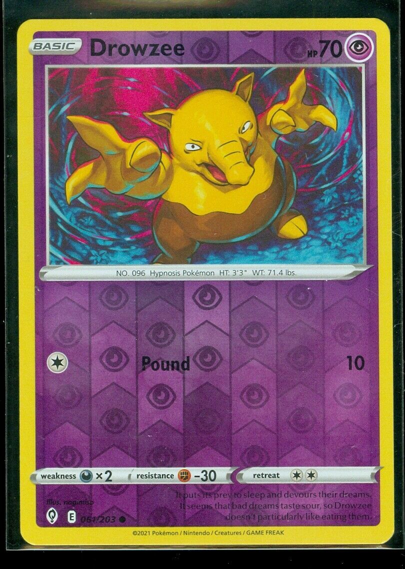 Pokemon - DROWZEE 061/203 - Reverse Holo - Evolving Skies - New