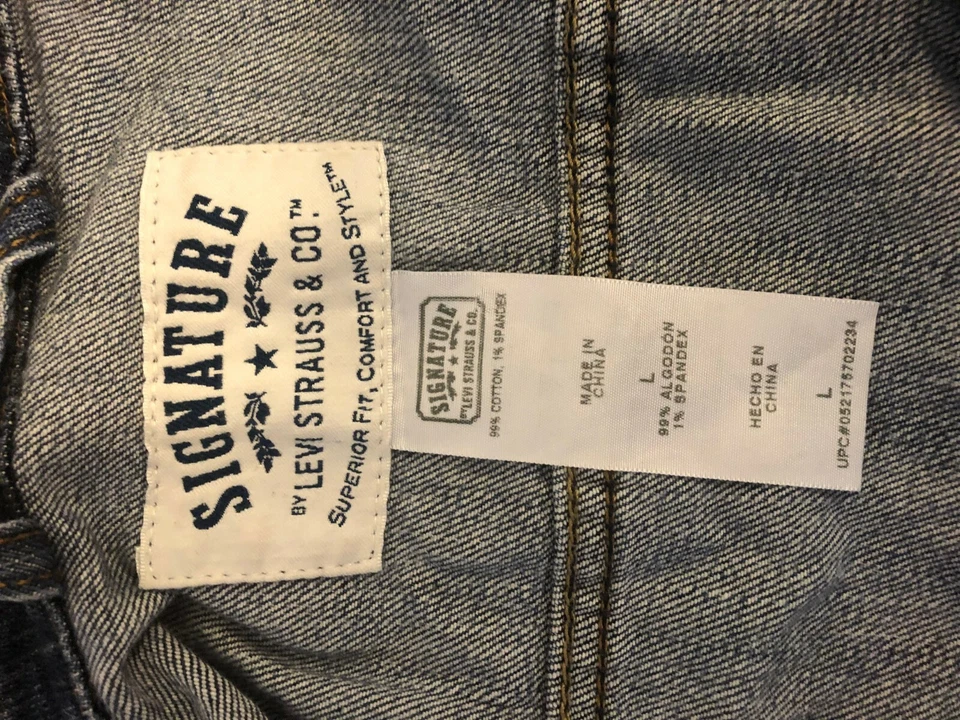 Chaqueta vaquera Signature By Levi Strauss & Co para mujer con botones delanteros talla L Foto 4 de 4