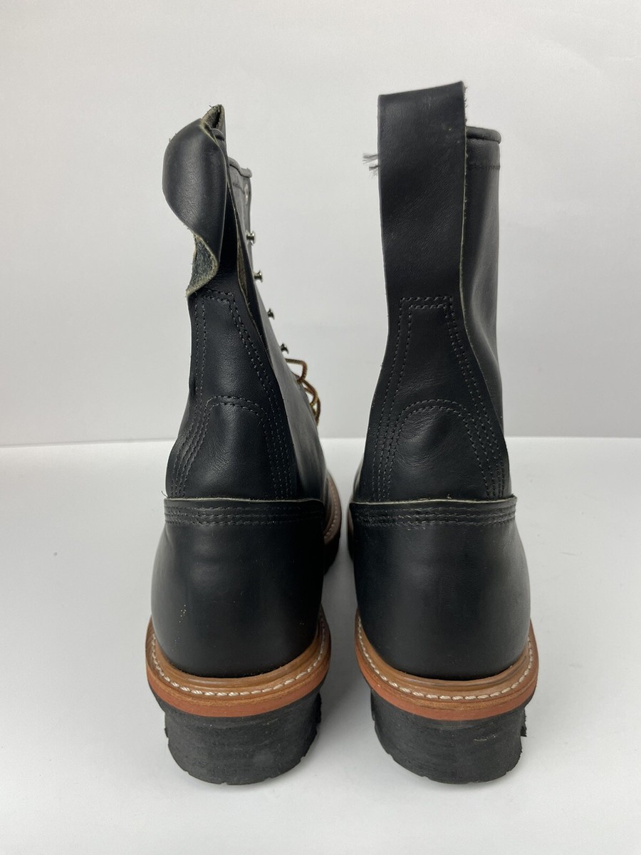 RED WING 2218 Steel Toe Black Logger Work Boots Men’s 10 D Vtg RED WING 2218 Steel Toe Black Logger Boots / Work Boots  main image 4