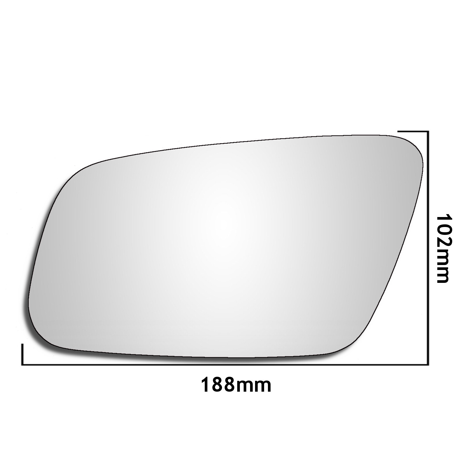 Left Hand Passenger Side Audi A6 / S6 C5 1999-2004 Convex Wing Mirror Glass