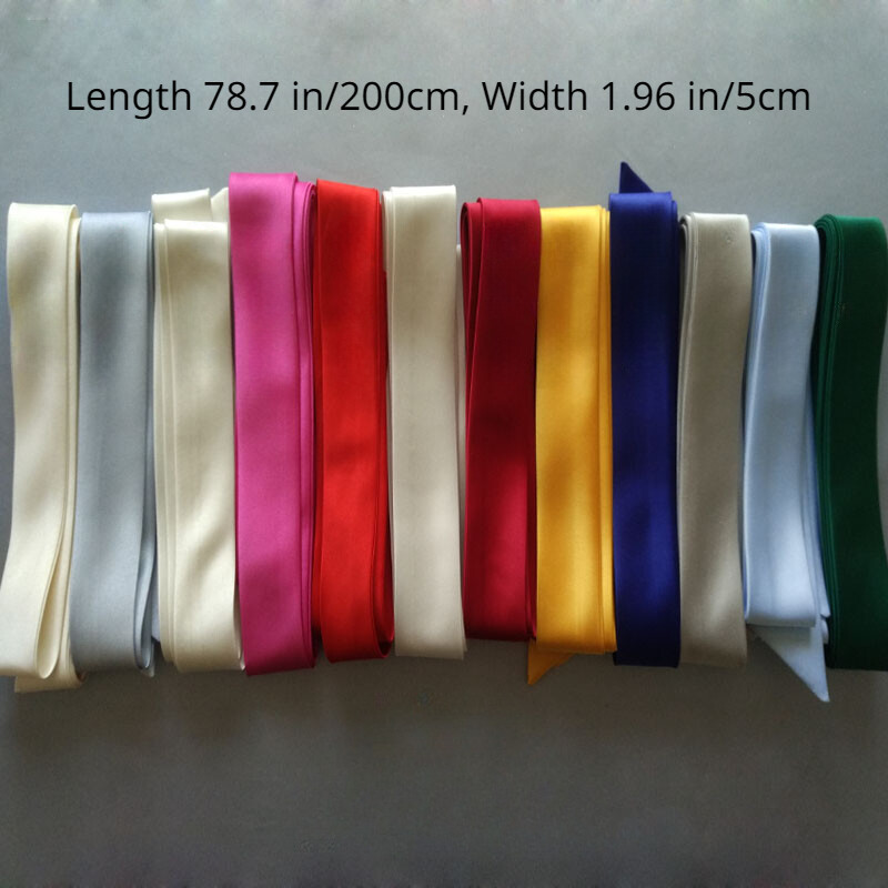 Mujeres Satén Faja Cinturón Cintura Con Cordones para Vestido de Novia Vestido 78 pulgadas de Largo