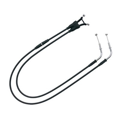 Venhill Gaszug für Kawasaki EN 650 2015-2025 schwarz Set K02-4-130-BK