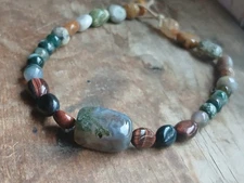 Bracelet Hemp Made In Usa Unisex Travel Hippie Boho Ocean Jasper Tigers Eye A52