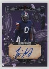 2022 Wild 5 Card Draw Modern Crystal Holo Foil - Purple /4 Jelani Woods Auto 7sd