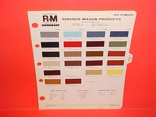 1975 PLYMOUTH VALIANT DUSTER SCAMP ROAD RUNNER GRAND SPORT FURY PAINT CHIPS RM