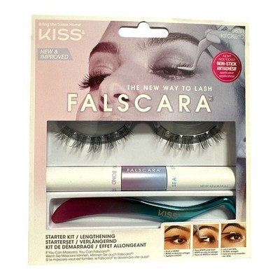 KISS Falscara Starter Kit 01 Schwarz   Eyelash Extensions Set, 10 Wisps, NEU.
