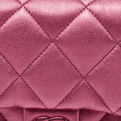 Chanel Metallic Pink Quilted Leather Mini Flap Bag - Picture 5 of 9