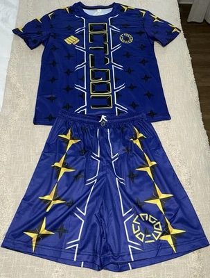 Octagon "Underdog" MMA & Gym Set: T-Shirt + Shorts – Blau/Gelb – Gr. L - Bild 1 von 2