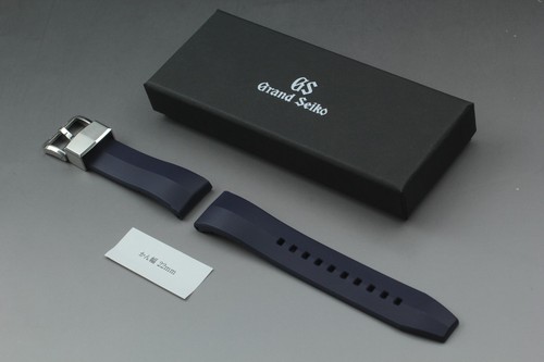 Cinturino In Gomma Grand Seiko 22mm - Blu, Con Scatola Evolution 9, Nuovo