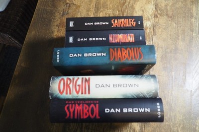 Dan Brown ''Langdon-Romane'' 5 Stck: Symbol, Origin, Illuminati, Sakrileg, Diabolu
