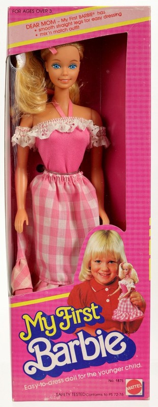Vintage My First Barbie Doll - 1875 Never Removed from Box 1982 by Mattel, Inc.