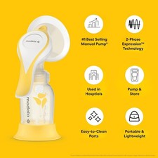 Medela Manual Breast Pump With Flex Shields Harmony Single Hand New Sealed