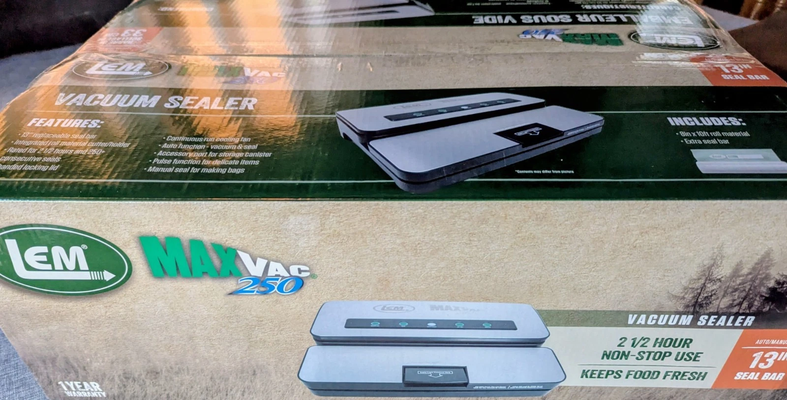 LEM Product MaxVac 250 Heavy-Duty Food Vacuum Sealer
Opens in a new window or tab