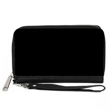 PU Zip Around Wallet Rectangle Black (US IMPORT)