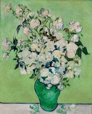 1890 Roses  by Vincent Van Gogh vintage ART print antique painting
