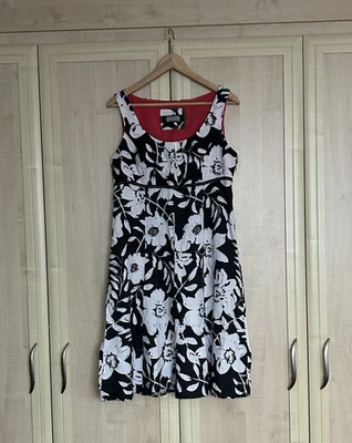 M&S Per Una Women's Floral Sleeveless 100% Linen A Line Dress Ladies Size UK 12 - Image 1 of 4