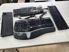 Lot OF 4 - USB Wired Keyboards Mixed Random Brand Models