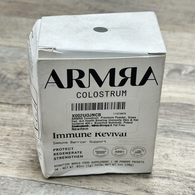 Armra Colostrum Unflavored 30 Packets Immune Revival Superfood Note BB New