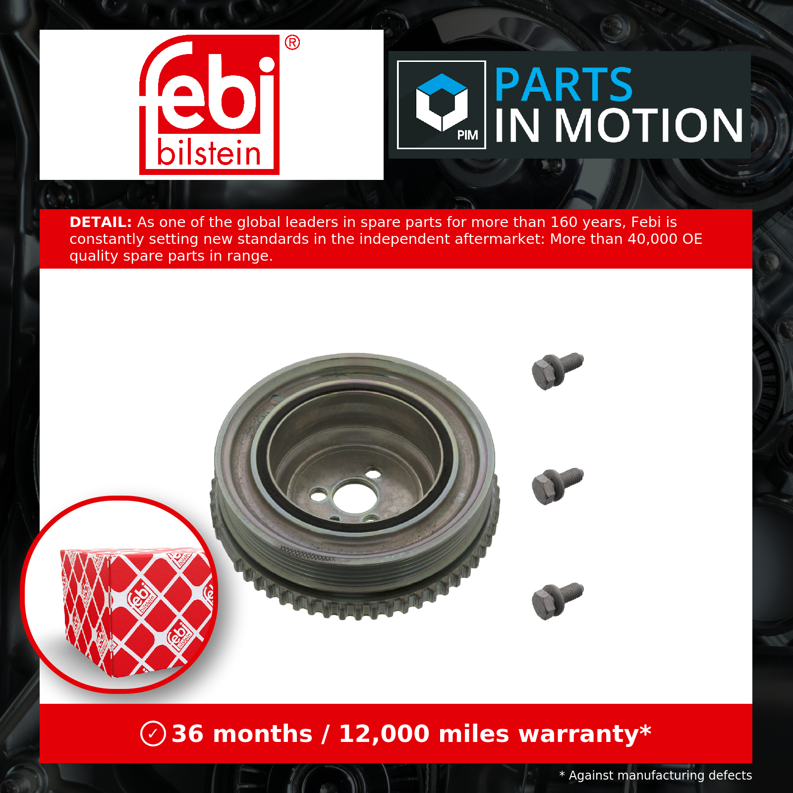 ✅Fits FEBI 44813 CRANKSHAFT BELT PULLEY ⭐UK Seller⭐ - Image 13