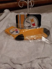 Pittsburgh Steelers Nwt Ankle Socks,gently Used Wallet Socks Wom6/11 Mens5/10