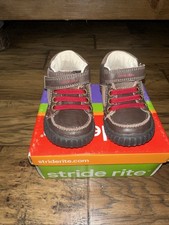 Stride Rite Toddler Boy SRT Quest Espresso Brown Booted Baby 4W
