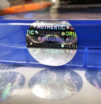 Hologramm Aufkleber Rund 15mm 3D Original Garantie Sicherheitssiegel Sealed