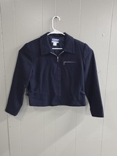 Vintage Pendleton Navy Cropped Jacket Full Zip. Size 12. B15 