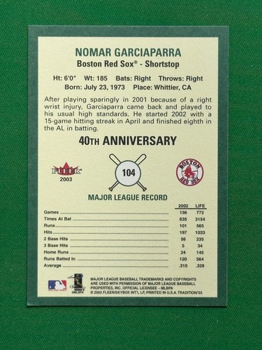 2003 Fleer Tradition Baseball Base #1 - 250 PICK YOUR CARD COMPLETE YOUR SET - Picture 134 of 426