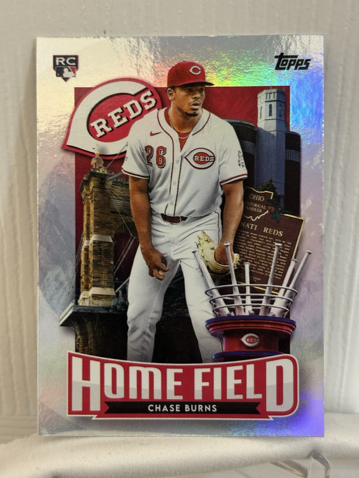 2026 Topps Chase Burns RC Home Field Advantage SSP Case Hit 🔥💎📈 Reds Rookie