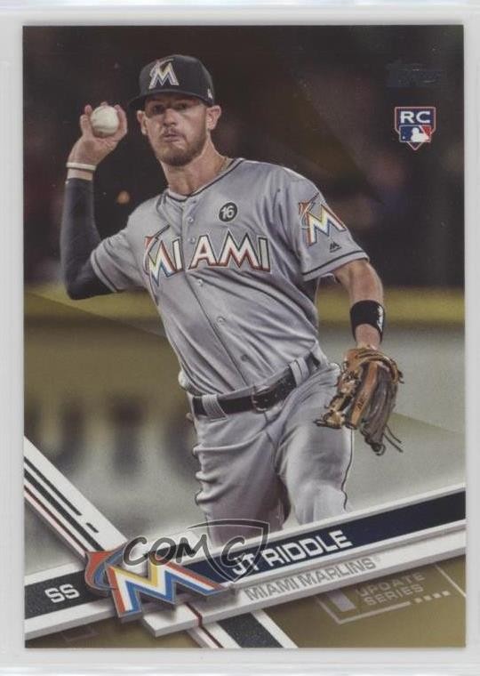 2017 Topps Update Gold 813/2017 JT Riddle #US159 Rookie RC 5sb