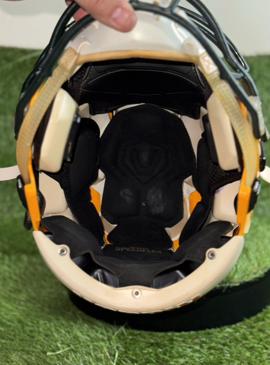 Gold and Green Riddell Speedflex Medium Football Helmet | eBay