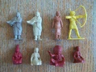 1950's MARX  Fort Apache Playset set of  8 60mm highly detailed Camp Indians