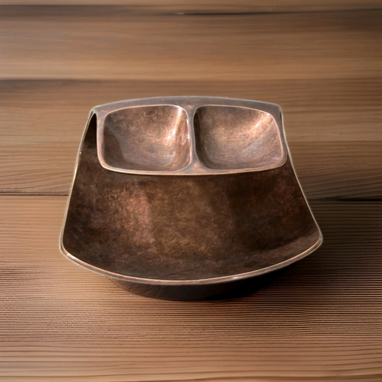 Nambe Double Dip Server Chip & Dip By Wei Young Bronze Finish MCM elegant classy