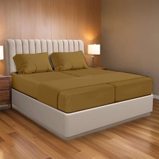 100 Egyptian Cotton Split California King Sheets Sets for Adjustable Bed 5 P...