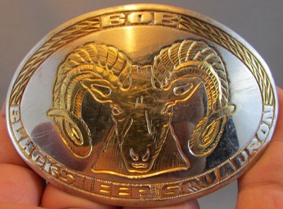 VERY RARE ROBERT CONRAD'S Black Sheep Squadron belt buckle Silver & Gold