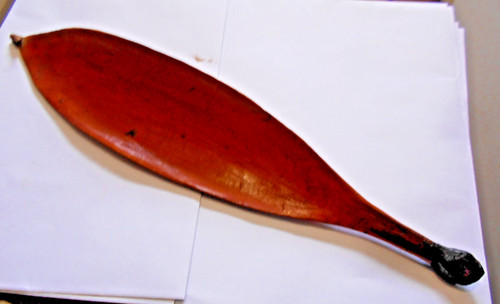 ABORIGINAL HAND CARVED SPEAR THROWING TOOL WOOMERA YINDJIBARNDI TRIBE PILBARA WA