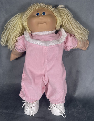 Vintage 1984 Cabbage Patch Kid Rare Factory Error Koosa Tag Blonde Blue Eye