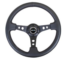 Nrg Innovation Steering Wheel 350mm 3in Dish Black Leather