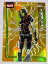 2026 Topps Chrome Marvel - Gamora #40 - Storm's Gold Lightning Refractor /50