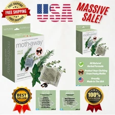 Herbal Moth Away - Value Pack of 72 Natural Sachets for Clothing Protection