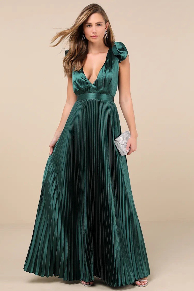 green emerald velvet dress Yolanda Long Sleeve Maxi Dress - Sage Green Floral