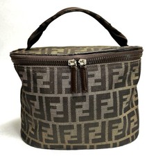 FENDI Zucca Vanity bag Pouch Canvas Authentic